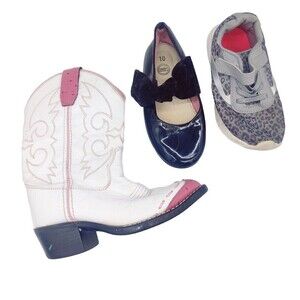 Girls Shoe Lot Size 10, 10.5 Right FOOT ONLY AMPUTEE 3 Diff Shoes! Cowgirl Boot!